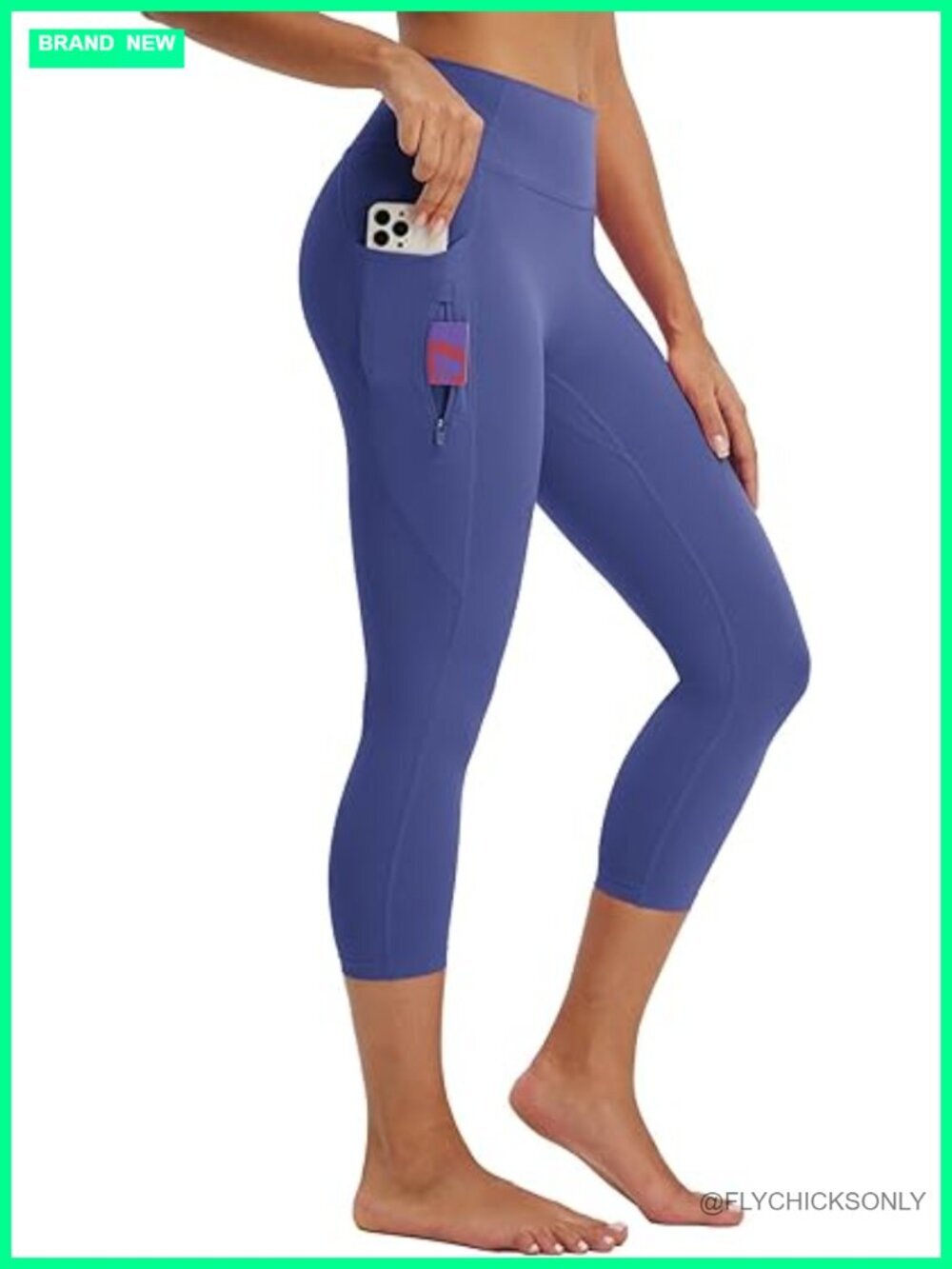 Capri Leggings with Pockets Tummy Control 21" Inseam Yoga